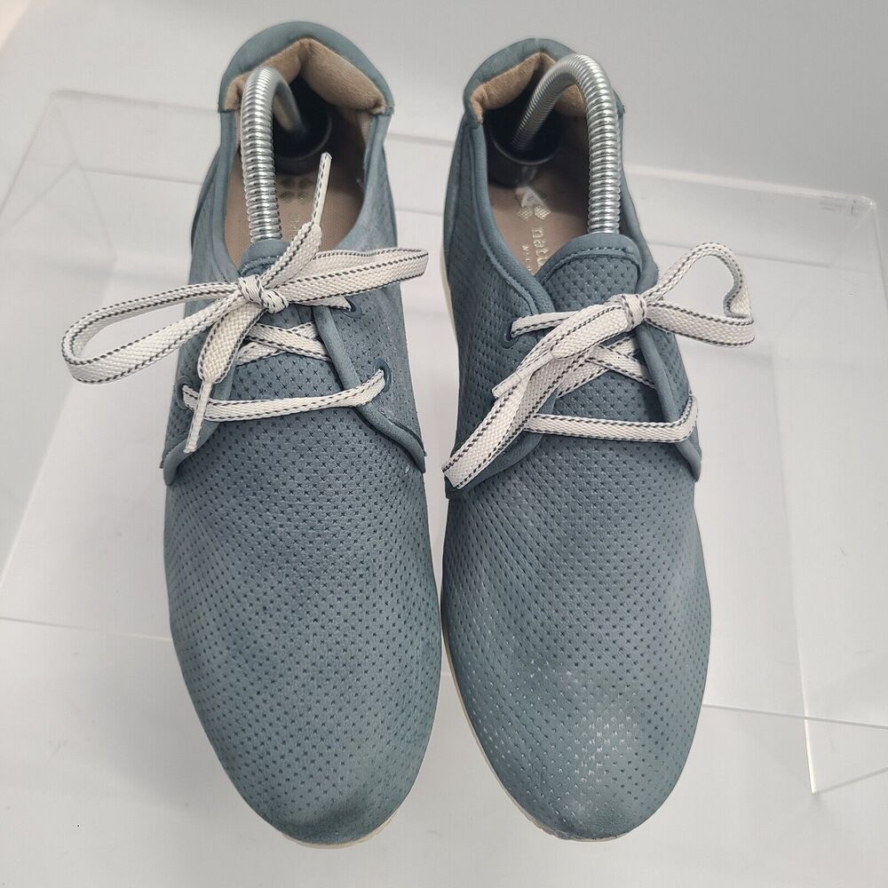 Naturalizer Sneaker Womens 9M Blue Jaque Lace Up Perforated Casual Leather